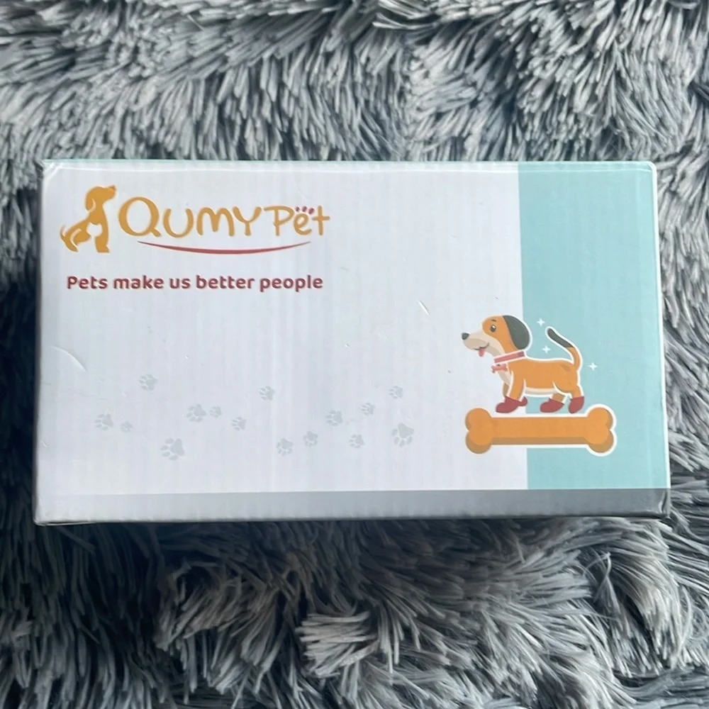 QUMY Dog Shoes Khaki Size 7 for Large Dogs
